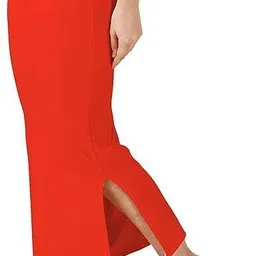 VDIHATA FASHION Red Color Blended Petticoat Skirts For Women Saree Inner Shapewear Fishcut Lycra Blend Petticoat-image-17