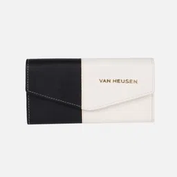 van heusen Women Casual Black Genuine Leather Wallet-picture-10