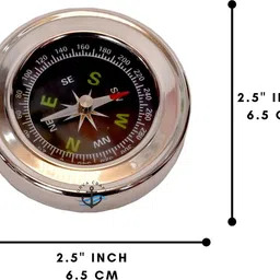 urva craft Stainless Steel Directional Magnetic Compass – Pocket Compass | Durable SS Build Compass image 2