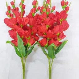 siddhiflower Red Gladiolus Artificial Flower with Pot-picture-18