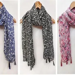 urgen Georgette Floral Print Multicolor Women Dupatta-picture-36