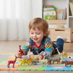 Wild Zoo Animals Set Toys for Boys and Girls Lion Tiger Jungle-image-30