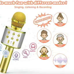 seraphic 2 in 1 Portable Bluetooth Karaoke Mic with Speaker and Advance Features Microphone image 2