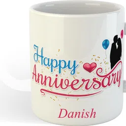 uniarawalas Happy Anniversary Danish Name Ceramic Coffee Mug image 2