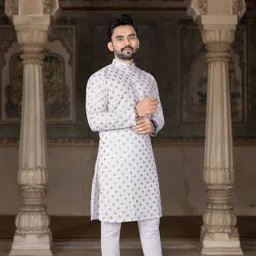 dhasu trendz Men Cotton Blend Kurta Pant Set image 2