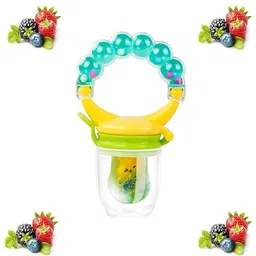 vadhavan 1pc BPA-Free Silicone Food Nibbler for Fruit and Veggie with Rattle Handle Feeder image 4