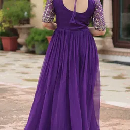 wedani lifestyle Embroidered Georgette Stitched Flared/A-line Gown image 2