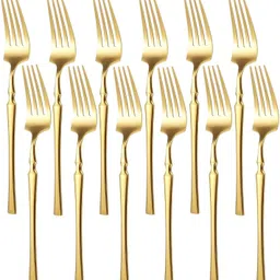 oicia Nw1_Gold Cutlery Forks, Table Fork, Salad Forks, Main Eating Forks Stainless Steel Dinner Fork Set-picture-30