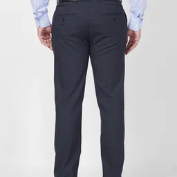 raymond Men Slim Fit Dark Blue Polyester Trousers image 4