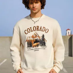 metronaut Men Woven Round Neck Beige Sweater-picture-19