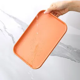 sugaalsu Reusable Wheat Straw Trays for Serving Food and Pantry Organization in Kitchen Tray image 5