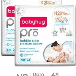 Pro Bubble Care Premium Pant *Style* Diapers New Born - 24 Pieces - (Pack of 2) - New Born-image-2