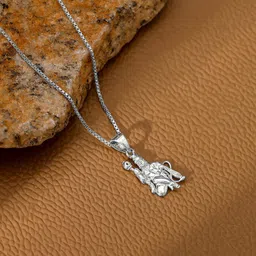 giva Silver Anjaneya Pendant With Box Chain For Him Rhodium Silver Pendant-picture-26