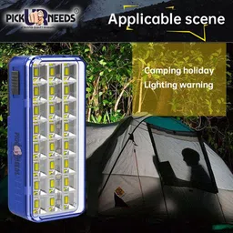 make ur wish High-Bright 24 Extra Bright LED With Android Charging Support For Home Usage 5 hrs Lantern Emergency Light image 3