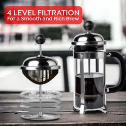 sipologie Vintage French Press 350ml I 4 Level Filtration Personal Coffee Maker image 5