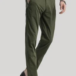 snitch Men Slim Fit Green Cotton Blend Trousers image 5