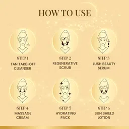 ozone Illuminous Gold Facial Kit for Glowing Skin 60 g image 5