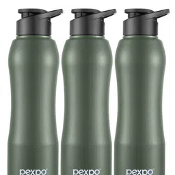 Pexpo Green & Black 3 Pcs Stainless Steel Leak Proof Water Bottle 750 ml-image-99