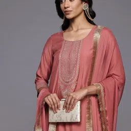 Varanga Ethnic Motifs Embroidered Regular Kurta with Trousers & With Dupatta-picture-16