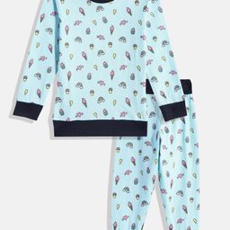 Here&Now X Game Begins Girls Pure Cotton Printed T-shirt & Joggers-picture-41