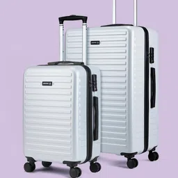 Assembly Silver Set Of 2 Textured Hard-Sided Trolley Luggage (40 L & 60 L)-picture-44