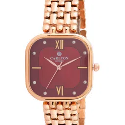 Carlton London Women Brass Dial & Bracelet Style Straps Analogue Watch CLSSCRED-picture-9