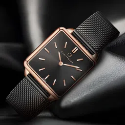 CARLINGTON Women Stainless Steel Bracelet Style Straps Analogue Watch Iconic 2040 Black-picture-43