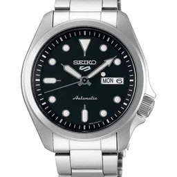 SEIKO Unisex Black & Silver Toned Bracelet Style Straps Analogue Watch SRPE55K1-picture-20