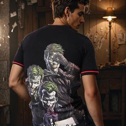 The Indian Garage Co Men Joker Graphic Printed Round Neck Cotton T-shirt-picture-1