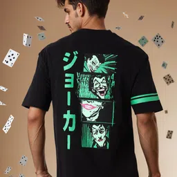 The Indian Garage Co Men Joker Graphic Printed Round Neck Cotton Relaxed Fit T-shirt-picture-27