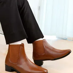Bxxy Men Heel Height Increasing Casual Party Wear Chelsea Boot On Cuban Sole-image-19