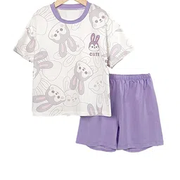 StyleCast x Revolte Boys Purple Graphic Printed T-Shirt & Shorts-picture-13