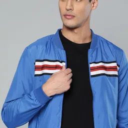 HRX By Hrithik Roshan Lifestyle Men Strong Blue Solid Jacket-picture-37