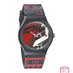 Fastrack Unisex Black & Red Dial & Straps Iron Man Print Analogue Watch 9915PP88-picture-17