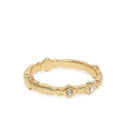 Estele Women Gold-Plated Crystals-Studded Finger Ring-picture-32