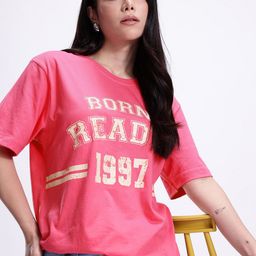 Kook N Keech Women Typography Printed Oversized Pure Cotton T-shirt-picture-33