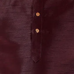 JBN Creation Boys Maroon & Gold-Coloured Solid Kurta with Dhoti Pants image 5