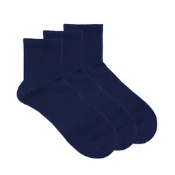 socksxpress Balenzia Men Pack Of 3 Navy Blue Solid Above Ankle-Length Socks image 2