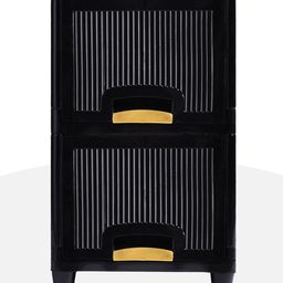 RUBOXA Black & Beige 2 Units Multipurpose Folding Cabinet Storage Organisers-picture-16