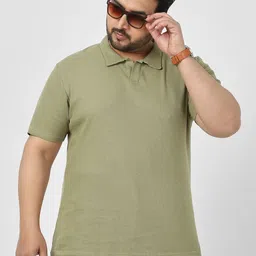 Urbano Plus Men Textured Regular Fit Half Sleeve Cotton Polo T-Shirt-picture-27