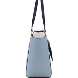 LAVIE LUXE Women Solid Structured Tasselled Tote Bag with Pouch image 4