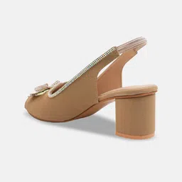 DressBerry Women Embellished Synthetic Regular Block Peep Toes Ethinic image 3