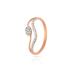 BHIMA 18K BIS Hallmark 750 Purity Rose Gold Elegant Radiance Diamond Ring image 5