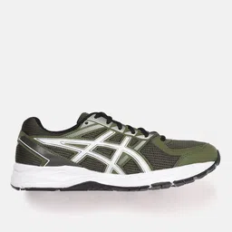 ASICS Men Olive Green & White Woven Design Jolt 1 Running Shoes image 4