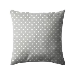 CASABLEU Grey & White 2 Pieces Star Printed Square Cushion Covers image 3