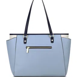 LAVIE LUXE Women Solid Structured Tasselled Tote Bag with Pouch image 5