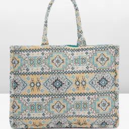 Anouk Ethnic Motifs Printed Embroidered Oversized Shopper Tote Bag image 4