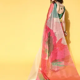 Mitera Abstract Satin Saree image 2