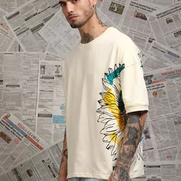 Stormborn Unisex Graphic Printed Drop-Shoulder Sleeves Cotton Oversized T-shirt image 2