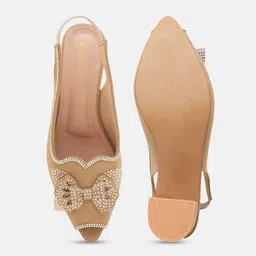 DressBerry Women Embellished Synthetic Regular Block Peep Toes Ethinic image 2